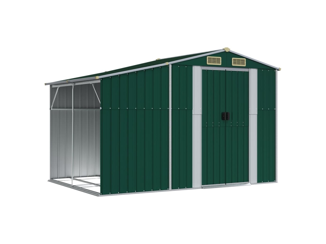 Garden Shed, Garden Sheds Vidaxl Verde Aço (277 X 192.5 X 179 Cm)