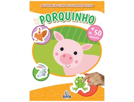 Livro Meu Primeiro Livro De Colorir E Adesivos Porquinho de Mammoth World (Português)