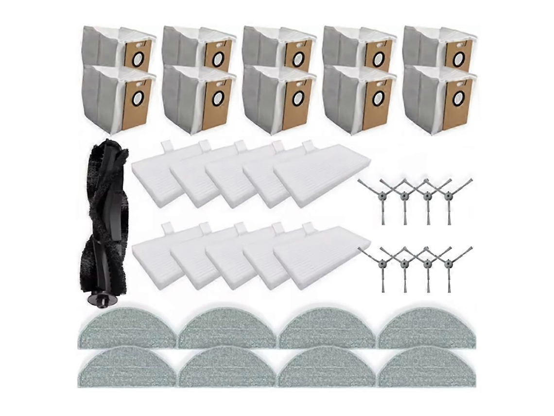 37pcs For R1 Edge / R1d Edge, Miwhole M9 Lite, Eve Spare Parts Vacuum Brush Mop Cloth Filter Dust B