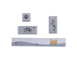 Aetheria kit de Teclas Mecânicas Padrão Cachorro Cinza Pequeno com Espaço Esc Enter Numpad 4pcs