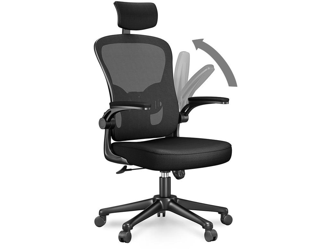 Cadeira de Escritório Ergonómica RACINGREAT Costas Altas Inclinável (Braços Reguláveis - Preto)