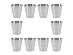 10 Vasos De Acero Inoxidable Apilables, Portátiles, Para Acampar Y Hacer Cerveza.