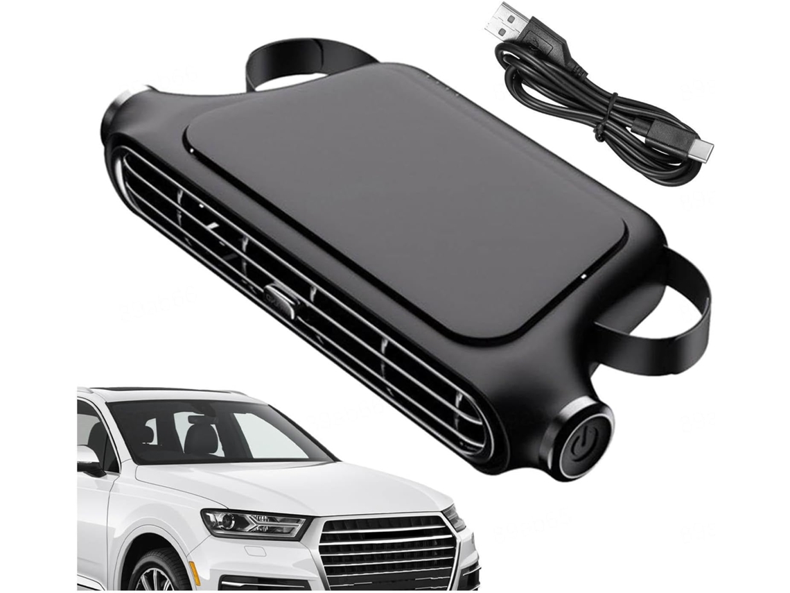 Ventilador Portátil Para Banco De Carro Com 3 Velocidades, Alimentado Por Usb, Ideal Para Vans, Suvs E Trailers, Preto