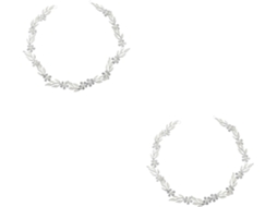 Conjunto De 2 Peças De Tiara De Folhas Para Noiva