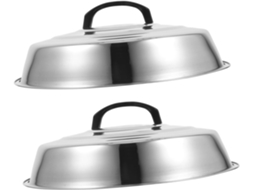Conjunto De 2 Tampas De Aço Inoxidável Para Panelas E Grelhas Para Cozinhar No Vapor Conjunto De 2 Tampas De Aço Inoxidável Para Panela Gokoco