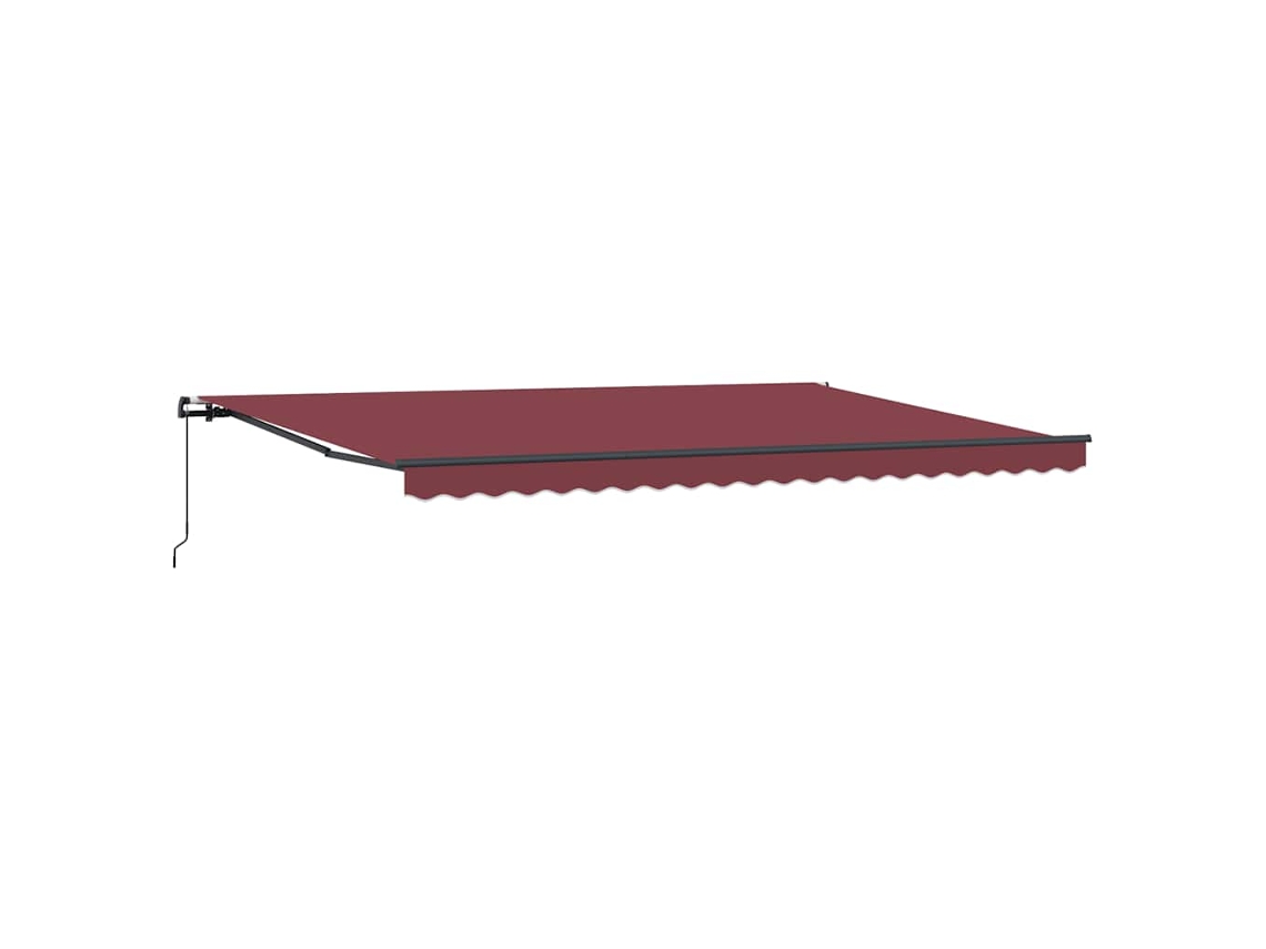 Toldo Retrátil Manual 500x300 Cm Bordô MAISON EXCLUSIVE