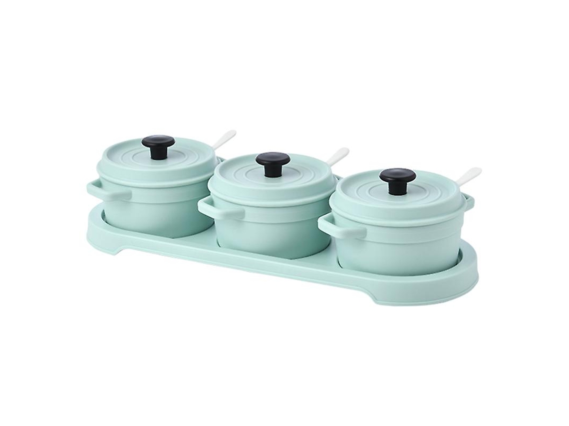 1 Conjunto De Frasco De Condimento Em Forma De Pote