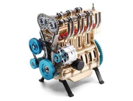 Kit de motor de física L4 de 364 peças, modelo educacional, quebra-cabeça mecânico de metal decorativo, branco, Viewleaf