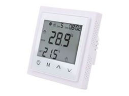 Termostato De Piso Para Calefacción Hogar Con Pantalla Táctil Led Controlador De Temperatura Ac85v-250v 16a Blanco