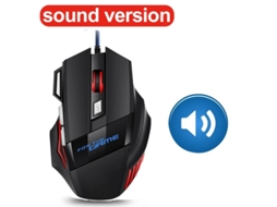 Rato Yizhood Som Com Fio Gaming Gamer Computer Rgb Backlit Backlight Led 7 Botões Usb Para Pc Desktop Preto