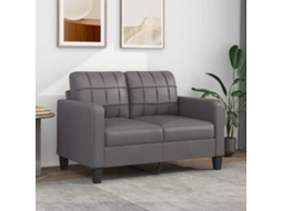 Vidaxl Sofá De 2 Lugares 120 Cm Couro Artificial Cinza