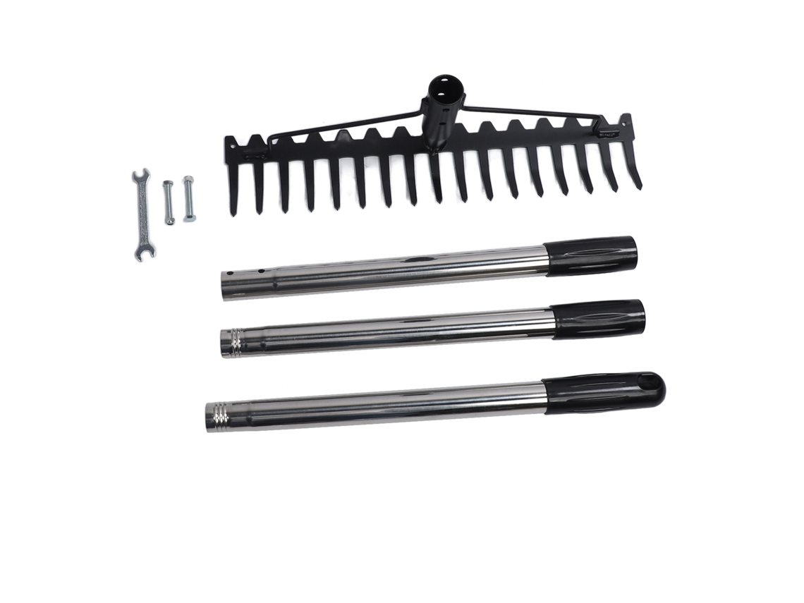 Enxada de Jardim 17 Dentes Ajustável com Cabeça de Metal | S/MARCA