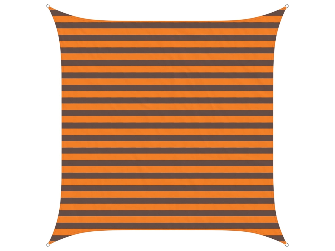 Vidaxl Vela De Sombra Solar Laranja E Marrom 2,5 X 2,5 M