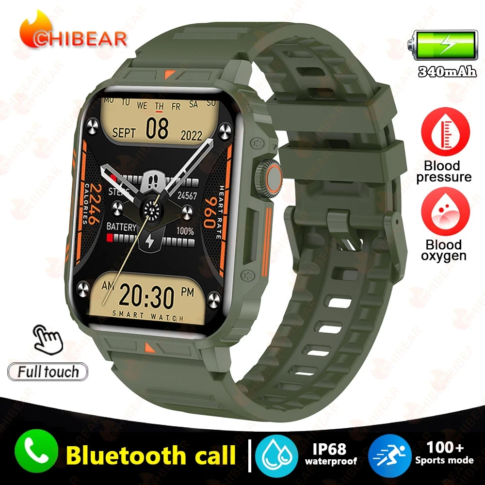 (verde) Smartwatch Com Gps, Monitoramento De Saúde, À Prova D'água, Voz Com Ia E Chamadas Bluetooth.