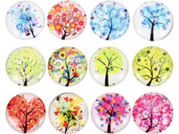 Conjunto De 12 Ímãs Geladeira Redondos Vidro, Decorações Criativas E Atraentes Para Cozinha, Ideais Para Superfícies