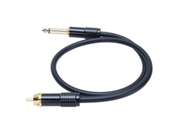 Cabo De Áudio Av Para 1/4 Conecta Equipamentos Transmite Sinal