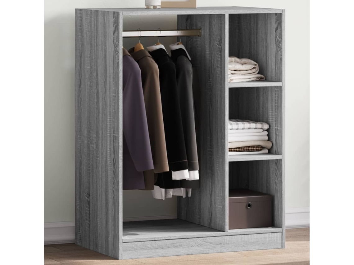 Vidaxl Roupeiro 77x48x102 Cm Derivados De Madeira Cinzento Sonoma