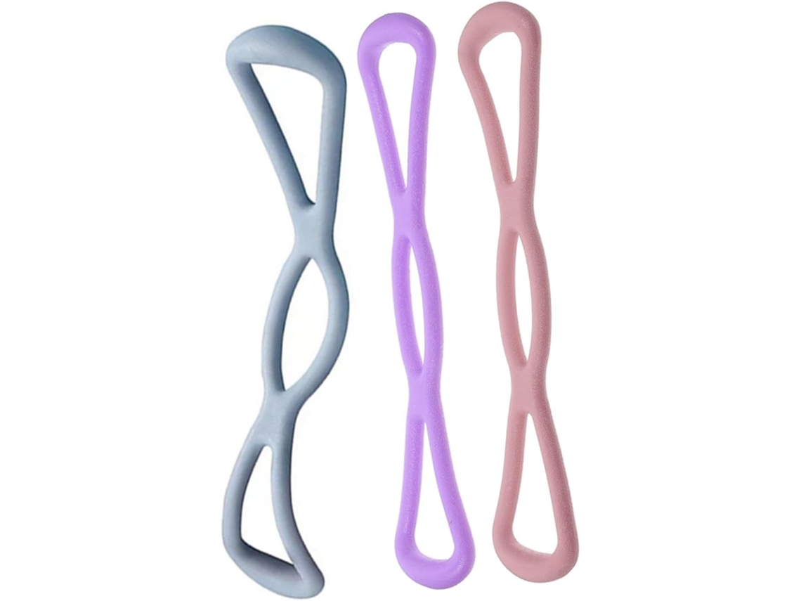 Conjunto De 3-faixas Elásticas Yoga Com Alta Elasticidade Para Treinamento Força E Flexibilidade, Ideais