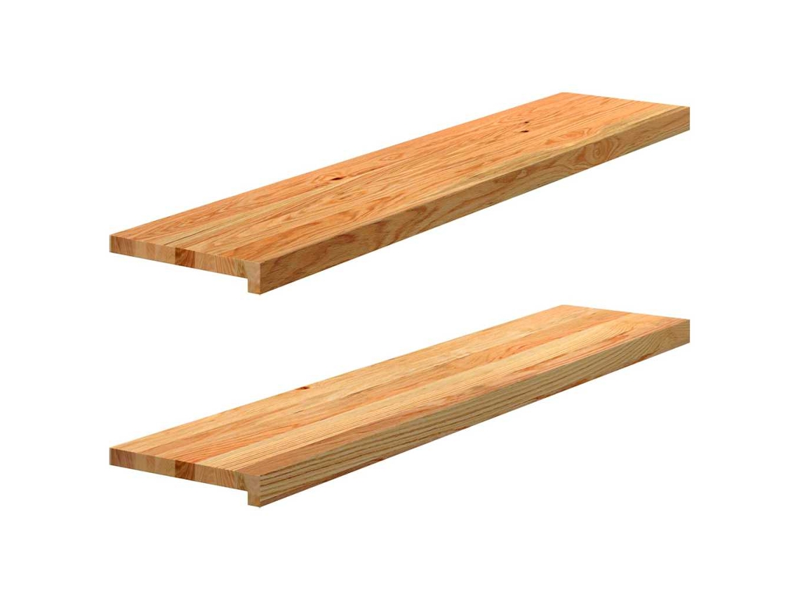 Vidaxl Soleiras Da Janela 2 Pcs 120x25x2 Cm Carvalho Castanho-claro