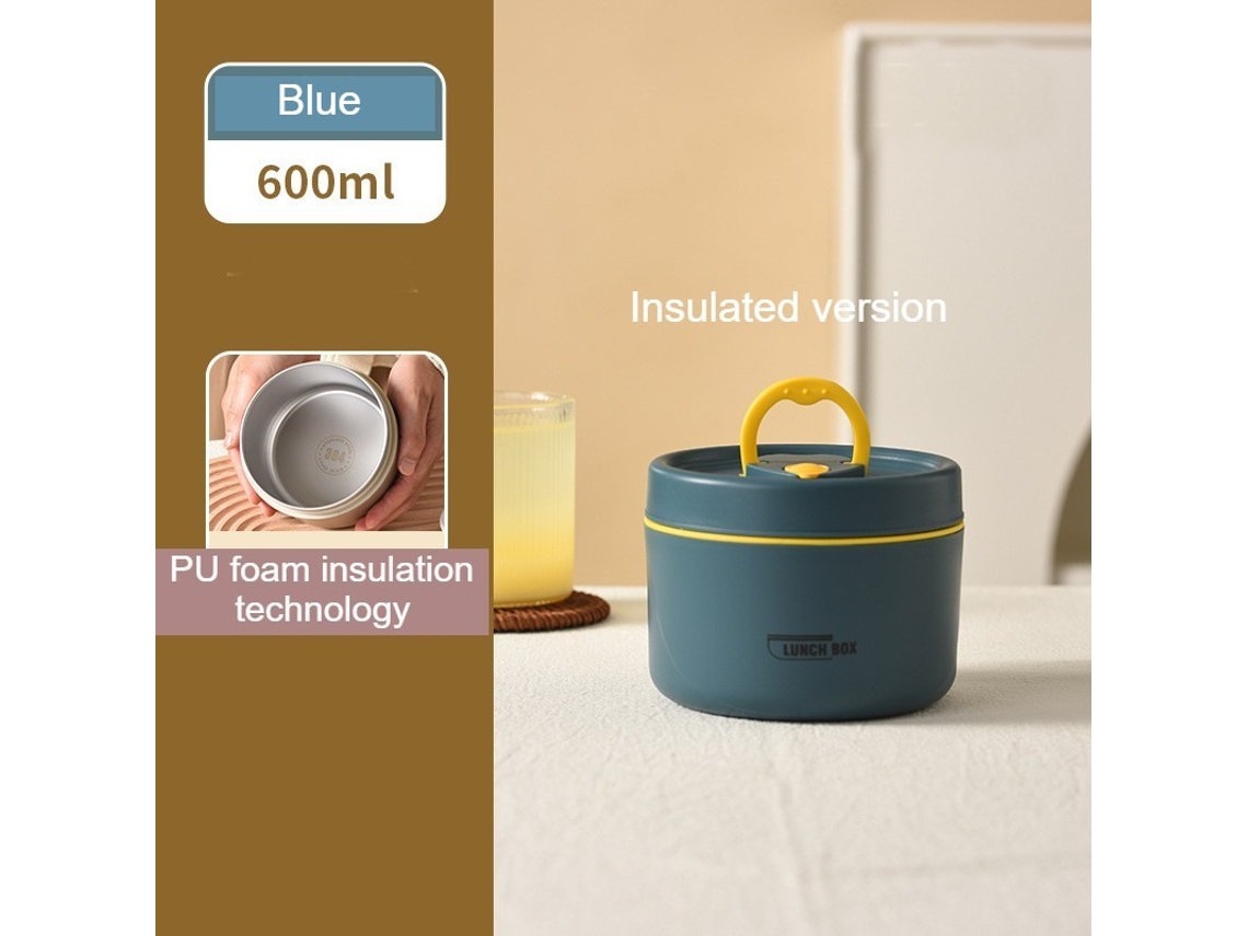 Lancheira Bento À Prova de Vazamentos para Adultos-Azul-Grande-600Ml LUUCOZK
