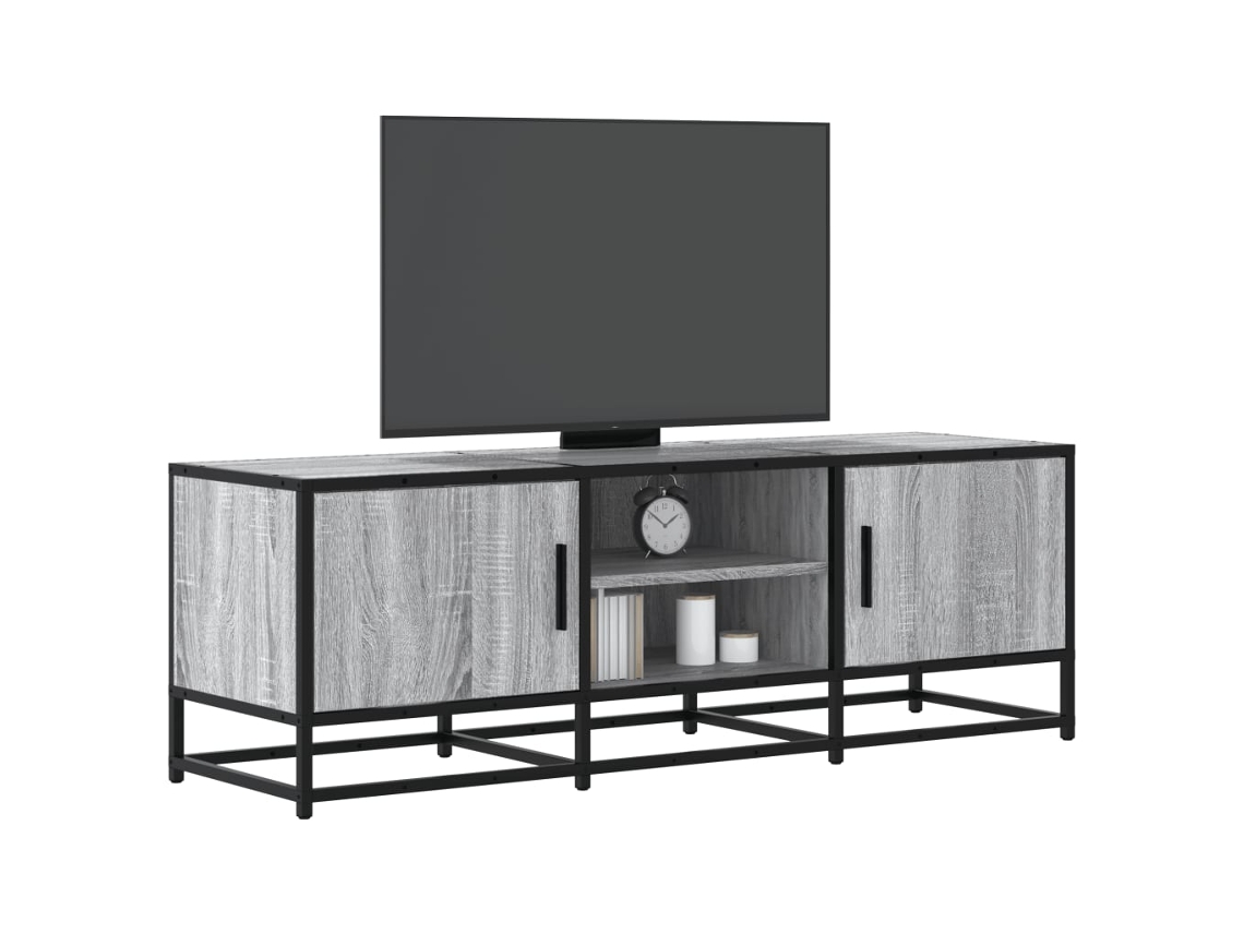 Vidaxl Móvel P/ Tv 120x35x41cm Derivados Madeira/metal Cinzento Sonoma