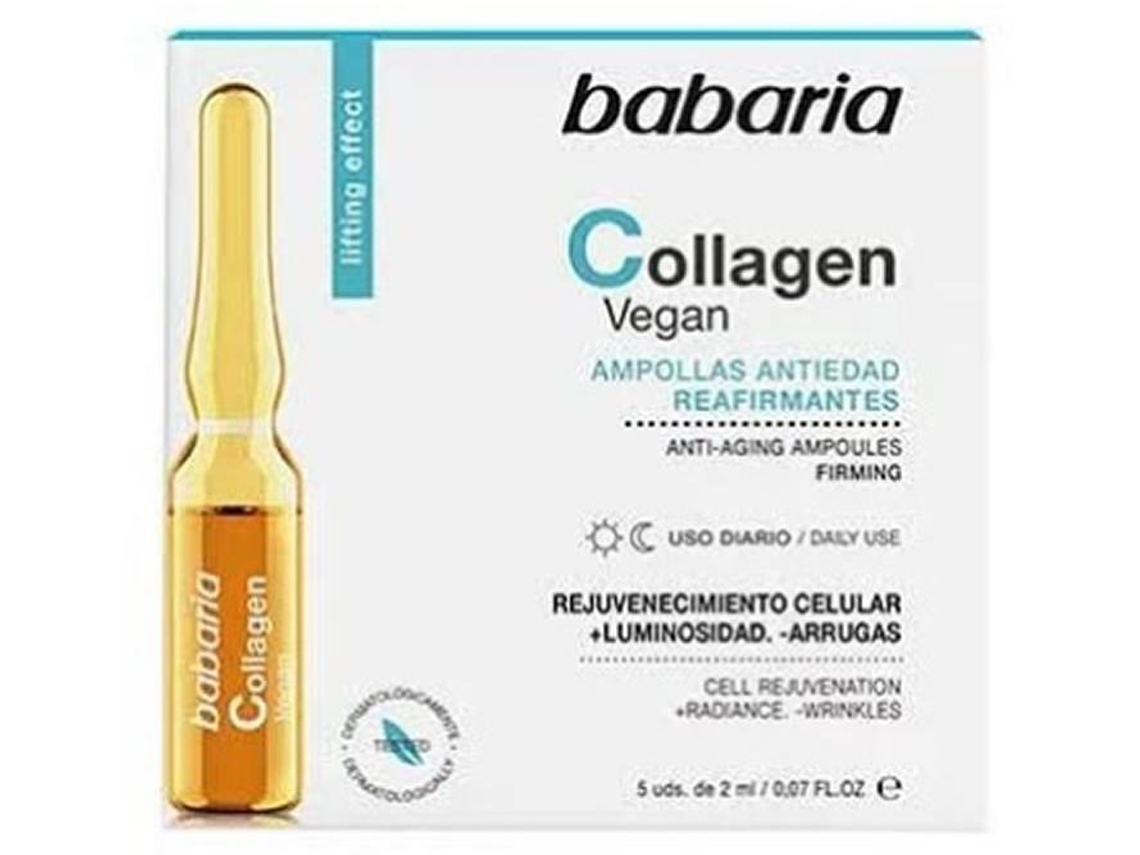 Ampolas Reafirmantes Intensas Vegan Collagen 5 X BABARIA 2 Ml
