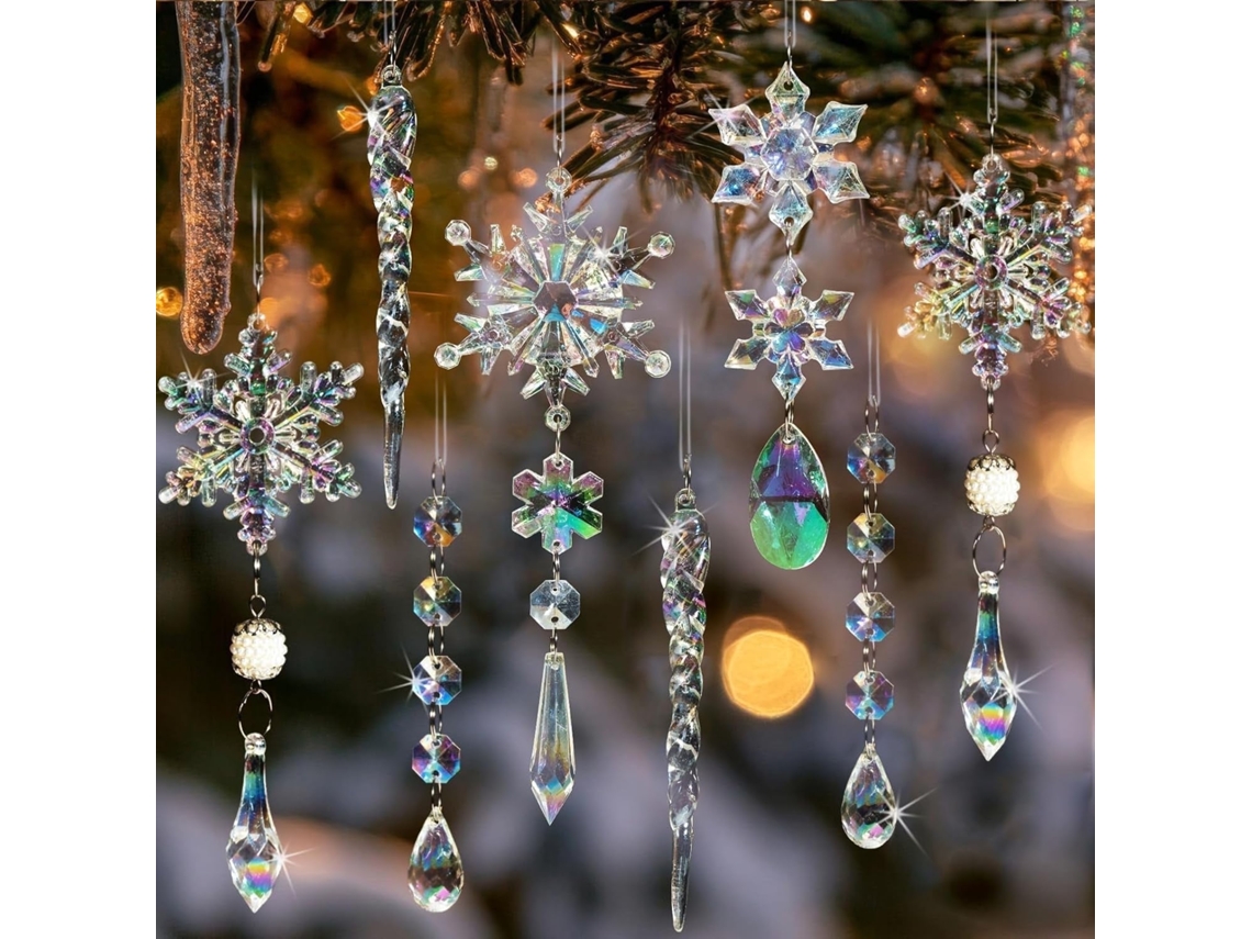 18 Flocos de Neve Acrílicos Iridescentes STELASPLEN