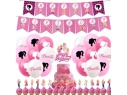 Conjunto De Decoração Barbie Com 42 Peças, Balões Para Festa Temática Barbie, Barqb