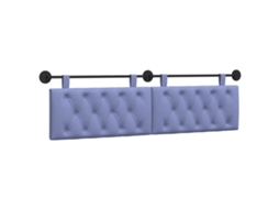 Conjunto 1 Cabeceira Suspensa Vidaxl Azul Tecido (170 X 55 X 7 Cm)