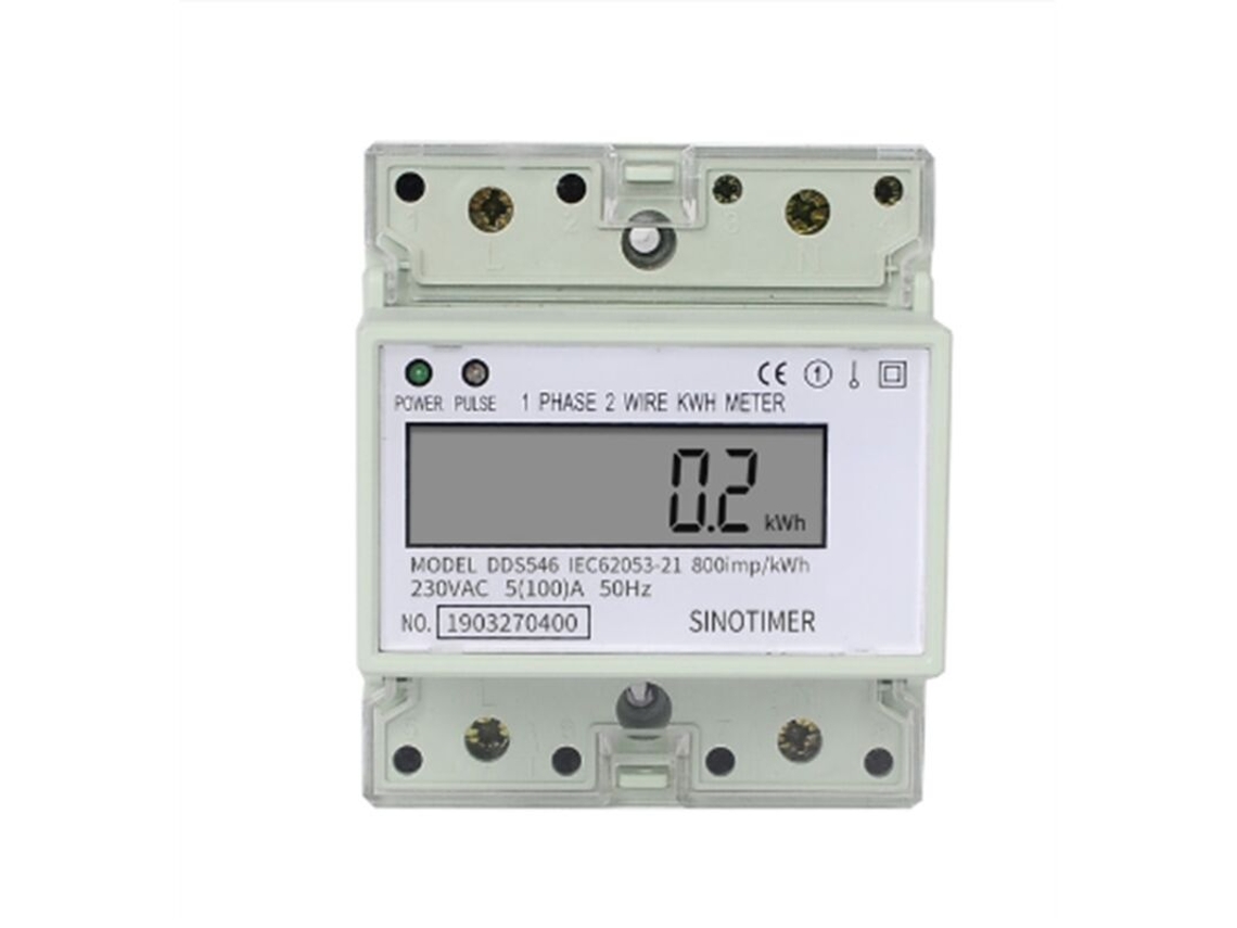 Brilvibera (b) Medidor de eletricidade analógico monofásico CA 220 V 100 A kWh