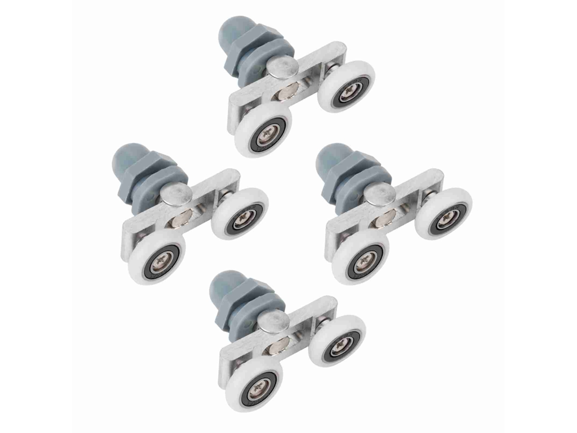 Rodas de Porta Primerox 4pcs, Duráveis, para Banheiro, Porta de Vidro, 25mm