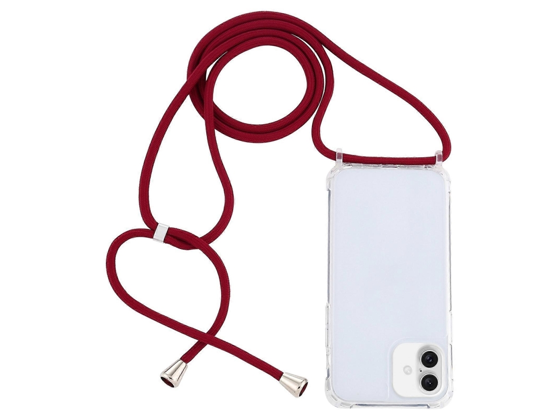 Lurelia Capa Com Cordão Iphone 16 Plus Acrílico Airbag Antichoque