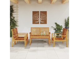 Vidaxl 5 Pcs Conjunto Lounge De Jardim Madeira De Acácia Maciça