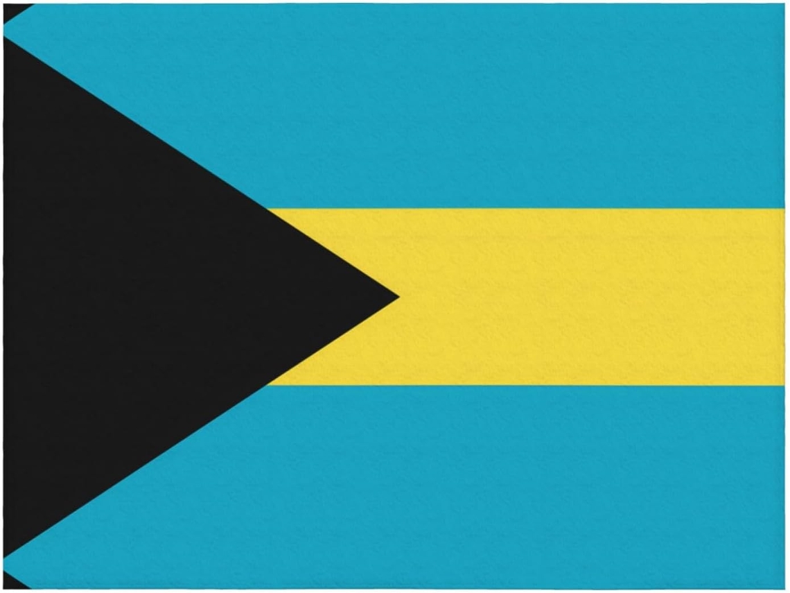 Manta de Flanela Ultramacia Phayah com Estampa da Bandeira Das Bahamas Ideal para Sofá Cama Sala Estar Escritó