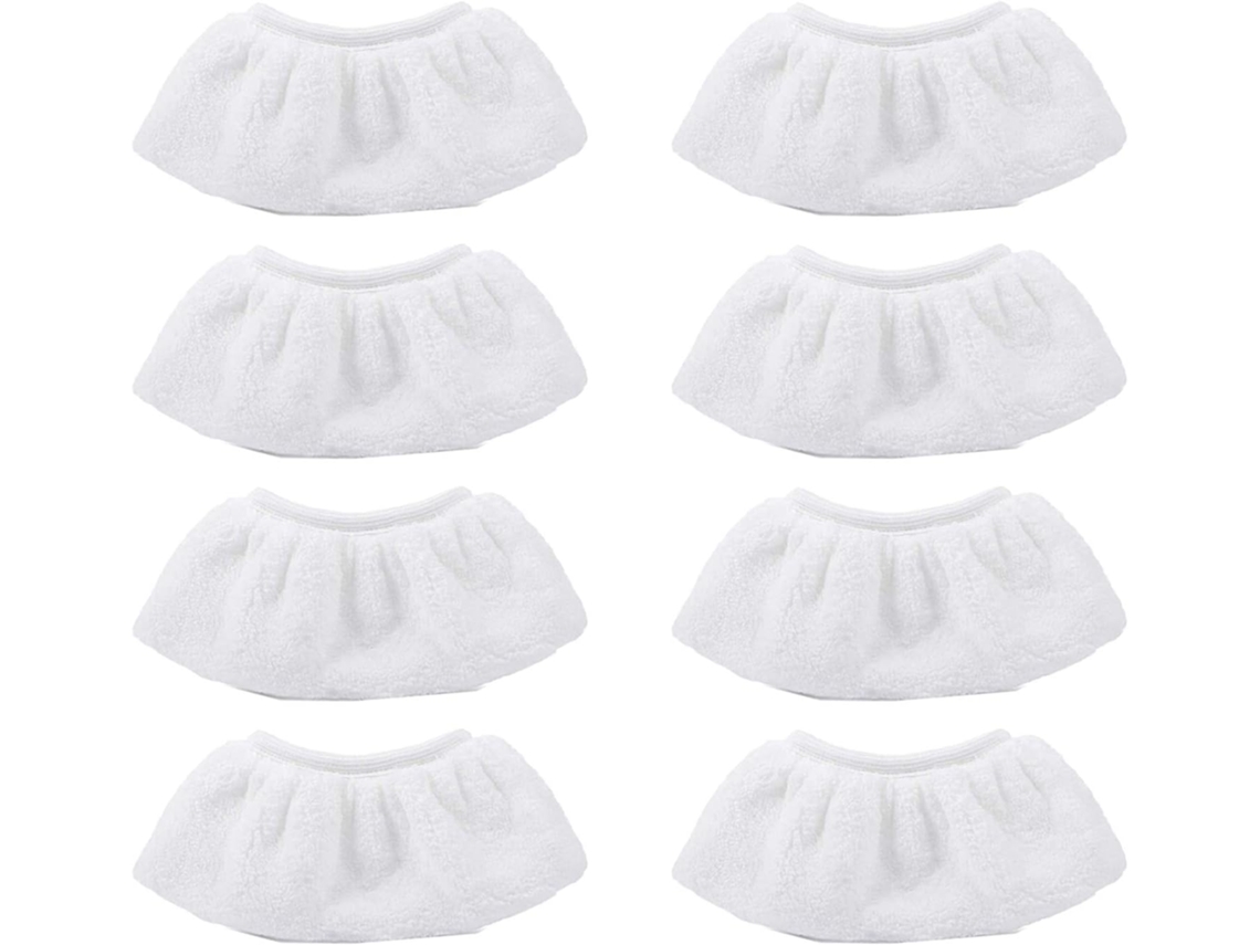 Conjunto de 8 Capas Tecido Microfibra para Acessórios do Bocal Mão da Lavadora a Vapor Kärcher Sc2 Sc3 Sc4 Sc5, Xf4, Of BRILVIBERA