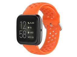 Bracelete Para 23mm Fitbit Blaze / Fitbit Versa 2 Universal Sport Silicone Watch Band Laranja Ushion