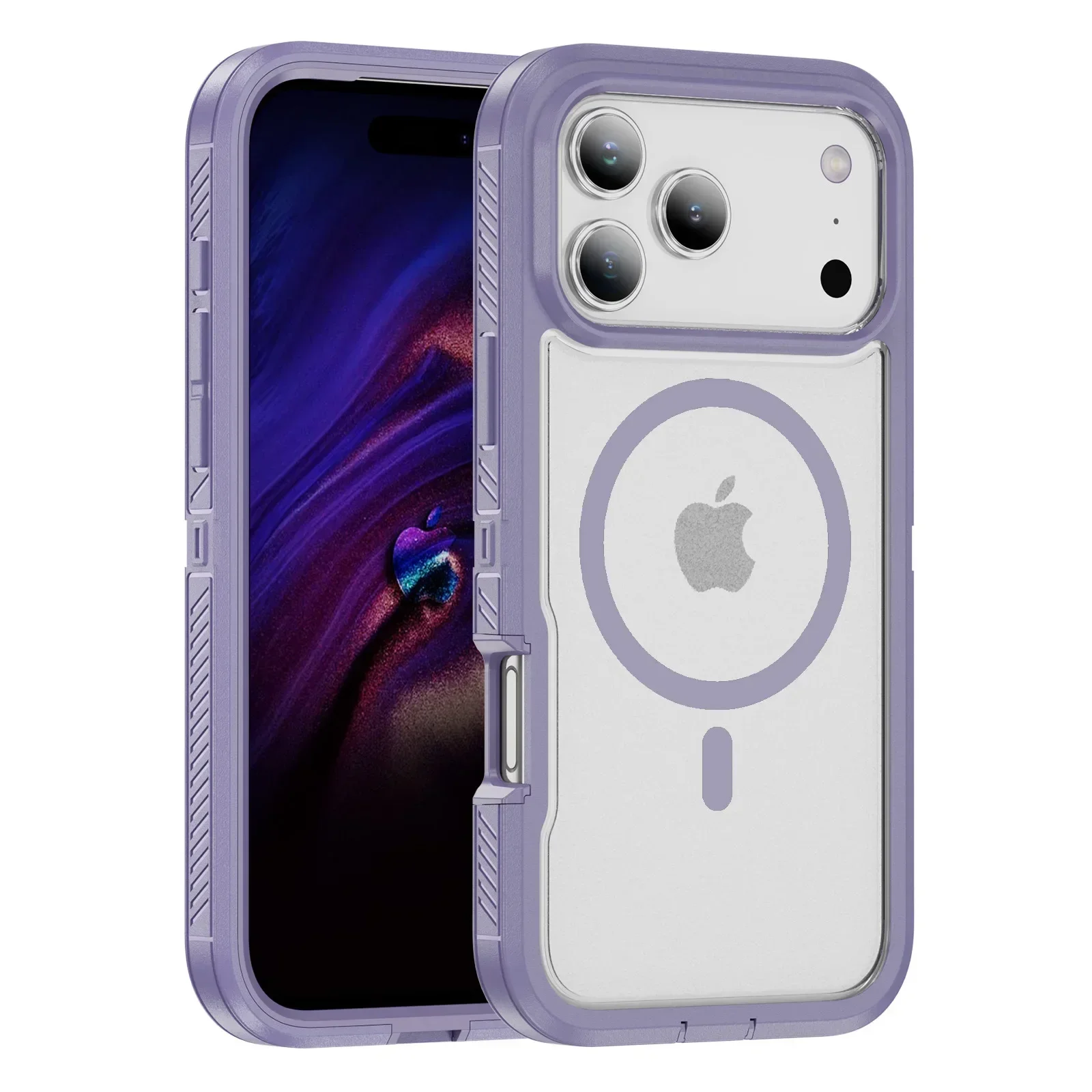 (roxo, Iphone Air) Capa Protetora Antiderrapante De Nível Militar, Compatível Com Carregamento Magsafe.