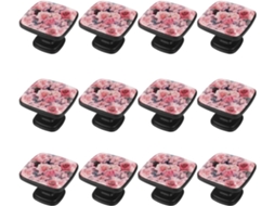 Puxadores Quadrados Para Armários De Cozinha, Puxadores Para Armários E Gavetas, 12 Peças, Borboleta, Flor Rosa