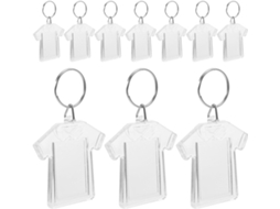 100 Chaveiros Fotográficos Em Acrílico Transparente Com Moldura Lisa E Portátil, Ideais Para Projetos Diy E Chaveiros.