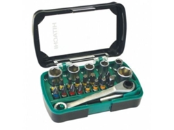 Conjunto de bits HITACHI - 24 peças - PH, PZ, Torx, soquetes, catraca