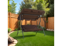 Vidaxl Baloiço De Jardim 170x110x153 Cm Cor Café