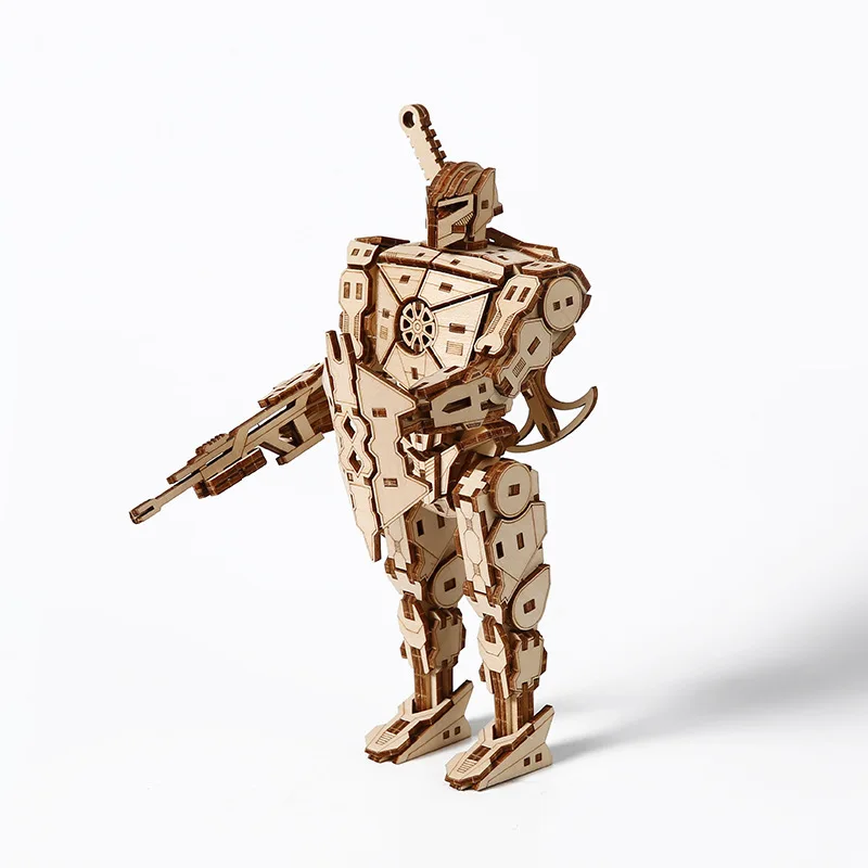 Quebra cabeça de Madeira 3d de Robô, Modelo Faça Você Mesmo, Brinquedo Artesanal. MDUG