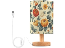 Luminária De Mesa Led Colorida Com Design Abóbora E Verão, Ideal Para Quarto Infantil, Com Plugue