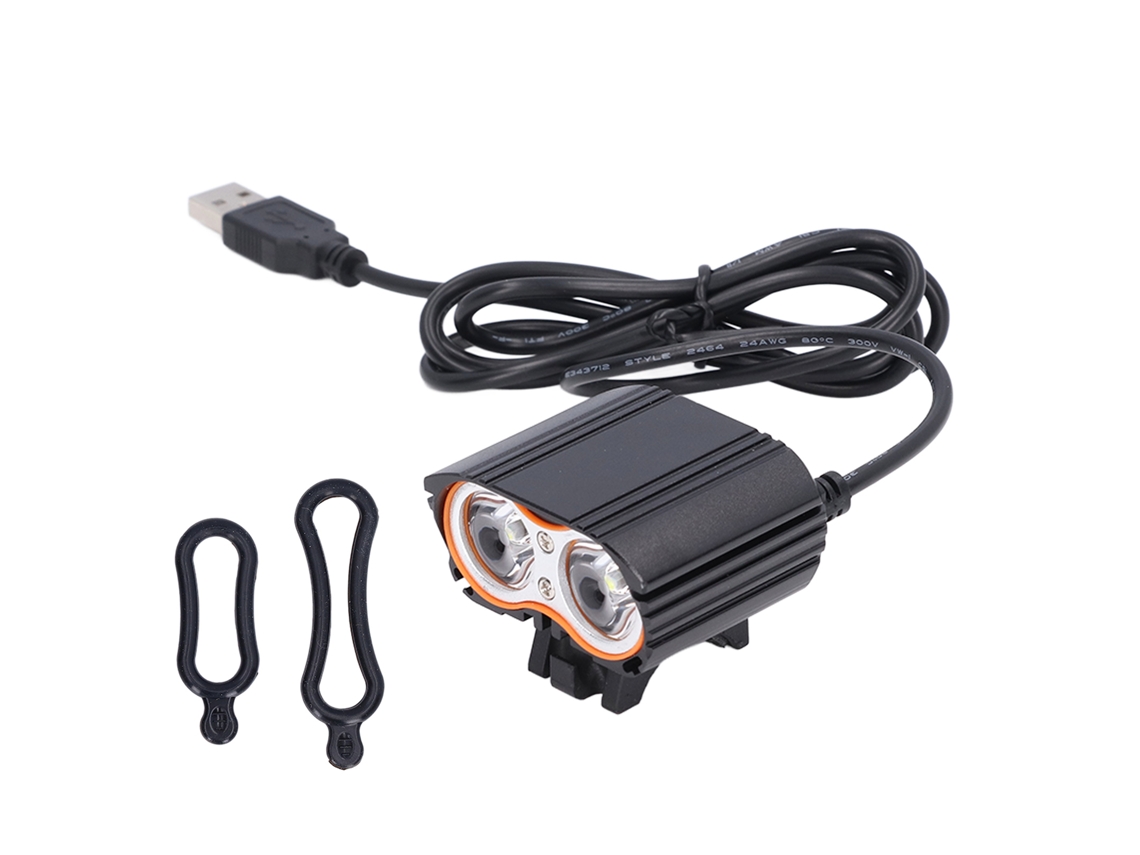 Farol de Bicicleta LED 3000lm Alumínio USB para Ciclismo de Estrada S/MARCA
