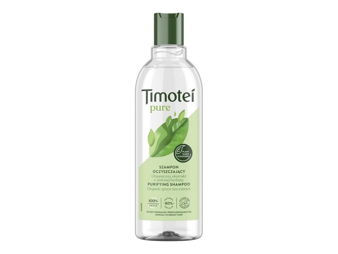 Shampoo Puro Clarificante, 400ml para cabelos equilibrados e frescos Timotei
