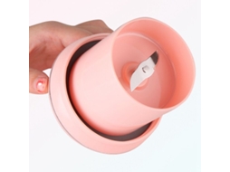 Novo Liquidificador Doméstico Multifuncional, Copo De Aço Inoxidável, Misturador Elétrico Portátil Recarregável, Rosa Slowmoose