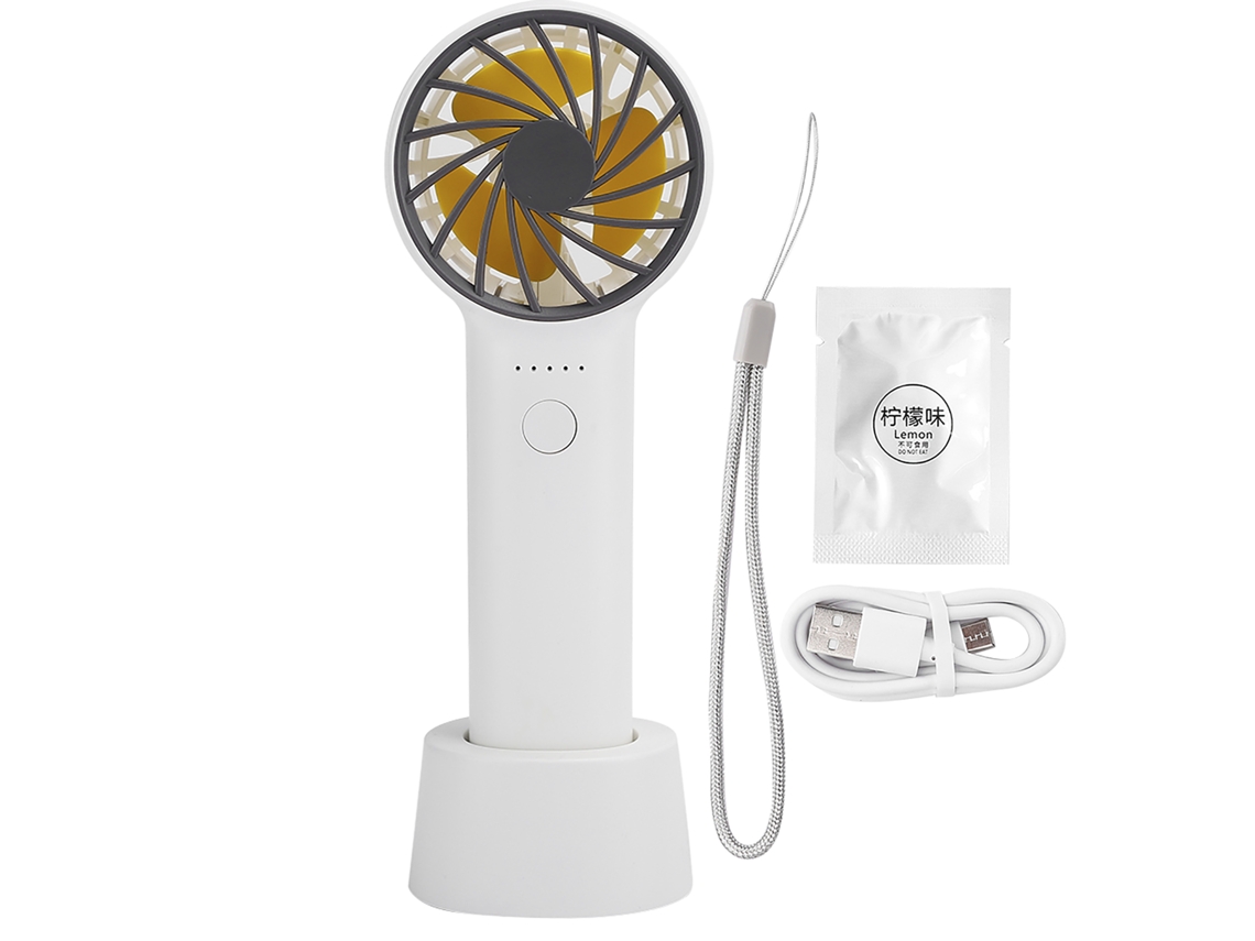 2026zentro-ventilador Portátil De Mão Mini Usb Recarregável Silencioso Com Capa Frontal Removível Aromaterapia Branco