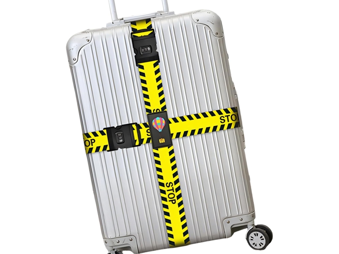 Cintas De Amarração Bagagem Estampadas Com Cadeado Por Senha, Proteja Seus Objetos De Valor Durante Viagens, Cinto De