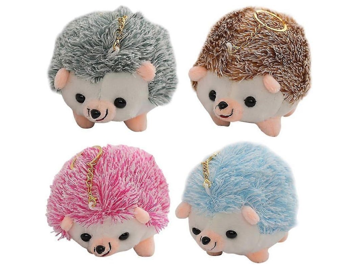 2026 4 Llaveros de Erizo, Llavero de Peluche Con Forma de Erizo En Miniatura para Mochila o Llavero.