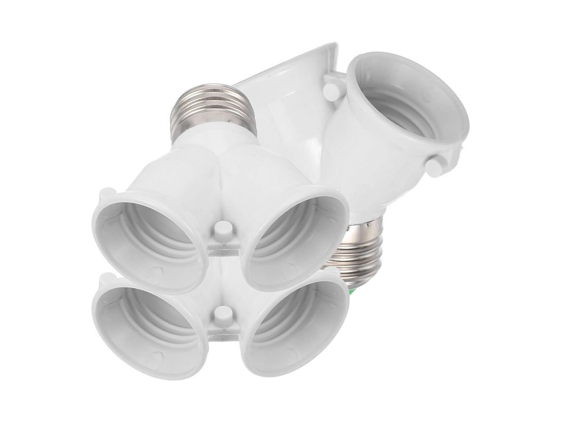 Adaptador Conversor De Soquete Em Formato De Y Para Lâmpadas E27, Material Retardante De Chamas